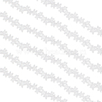 Star Polyester Lace Trim Ribbon, Clothes Accessories, White, 5/8 inch(17mm), about 4.5~5 Yards/pc(OCOR-WH20003-13B)