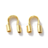 Brass Wire Guardian, Cadmium Free & Lead Free, Real 24K Gold Plated, 5x4x1mm, Hole: 0.8mm(KK-F880-20G-02)