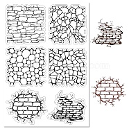 Custom PVC Plastic Clear Stamps, for DIY Scrapbooking, Photo Album Decorative, Cards Making, Stamp Sheets, Film Frame, Crackle Pattern, 160x110x3mm(DIY-WH0439-0020)