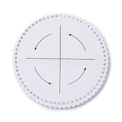 EVA Braiding Disc Disk, Macrame Board, DIY Braided Cord Bracelet, Craft Tool, Flat Round, White, 15x0.95cm(TOOL-F017-03B)