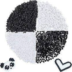 PE DIY Melty Beads Fuse Beads Refills, Tube, Black, 3~5x2.5~5mm, 200g/set(DIY-NB0004-40)