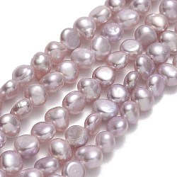 Natural Cultured Freshwater Pearl Beads Strands, Two Sides Polished, Thistle, 5x5~6x3.5~4mm, Hole: 0.6mm, about 72pcs/strand, 13.98~14.17''(35.5~36cm)(PEAR-A005-07G)
