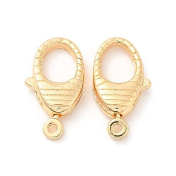 Brass Lobster Claw Clasps, for Jewelry Making, Real 18K Gold Plated, 19x10.5x4mm, Hole: 1.6mm(KK-F860-39G)