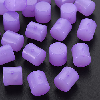 Imitation Jelly Acrylic Beads, Column, Dark Orchid, 14.5x14.5mm, Hole: 1.8mm, about 200pcs/500g