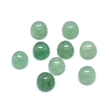 Natural Green Onyx Agate Cabochons, Half Round/Dome, 4x1.5~2.5mm