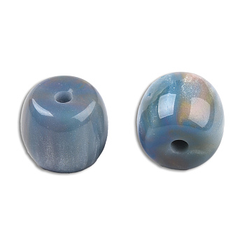 Resin Beads, Imitation Gemstone, Barrel, Cornflower Blue, 8x7mm, Hole: 1.6mm