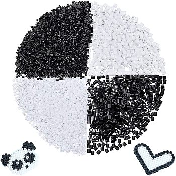 PE DIY Melty Beads Fuse Beads Refills, Tube, Black, 3~5x2.5~5mm, 200g/set