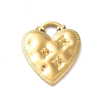 Ion Plating(IP) 304 Stainless Steel Pendant Rhinestone Settings, Heart, Golden, Fit for 1.2mm Rhinestone, 20.5x17x2.5mm, Hole: 4x3.5mm