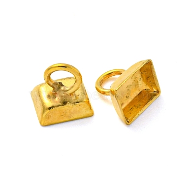 Real 18K Gold Plated Rectangle Brass Charms