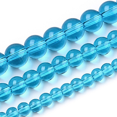 perles en verre transparentes brins(GLAA-T032-T8mm-06)-4
