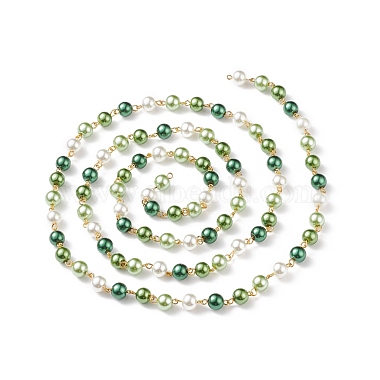 Handgefertigte Perlenkette aus Glasperlen(AJEW-JB01134-03)-4
