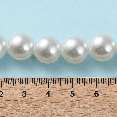 Backen gemalt pearlized Glasperlen runden Perle Stränge(X-HY-Q003-12mm-01)-5