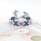 Polyester Braided Rhombus Pattern Cord Bracelet(FIND-PW0013-004A-07)-1