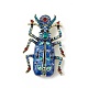 Beetles Enamel Pin with Rhinestone(JEWB-P016-06AG-03)-1