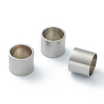 Tarnish Resistant 304 Stainless Steel Spacer Beads, Tube, Stainless Steel Color, 6x7mm, Hole: 6mm(X-STAS-B006-19P)