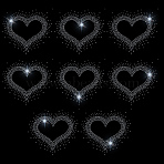 Hotfix Glass Rhinestone, Rhinestone Trimming, Crystal Glass Sewing Trim Rhinestone Tape, Costume Accessories, Heart, 212x219x1.2mm(DIY-WH0349-403C)