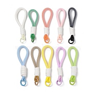 Braided Nylon Strap, Alloy Clasp for Key Chain Bag Phone Lanyard, Mixed Color, 155mm(AJEW-C035-03)