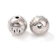 Tibetan Style Alloy Beads, Round, Antique Silver, 9mm, Hole: 1.4mm, about 454pcs/1000g(FIND-H038-12AS)