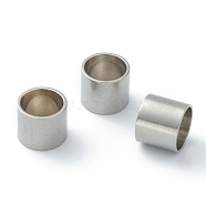 304 Stainless Steel Spacer Beads, Tube, Stainless Steel Color, 6x7mm, Hole: 6mm(X-STAS-B006-19P)