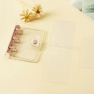 Mini Transparent PVC 3-Ring Binder Clear Covers with 80 Sheets Blank Inner Paper, Rectangle Loose-leaf Notebook with Snap Button Closure for Planner Journal Budget Book, Old Rose, 10.5x18.5cm(ZXFQ-PW0001-122H)