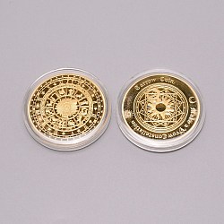 Iron Souvenir Coins, Tarot Theme, Flat Round, Golden, 40x3mm(AJEW-WH0230-80B)
