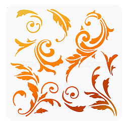 PET Hollow Out Drawing Painting Stencils, for DIY Scrapbook, Photo Album, Leaf Pattern, 30x30cm(DIY-WH0391-0031)