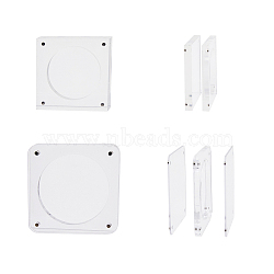 2 Sets 2 Style Transparent Square Acrylic Magnetic Coin Display Holder Case, Challenge Coin Capsule Jewelry Display Frame, Square, Clear, 8~10x8~10x0.2~0.8cm, Inner Diameter: 12.5~59.5mm, 1 set/style(ODIS-FH0001-15)