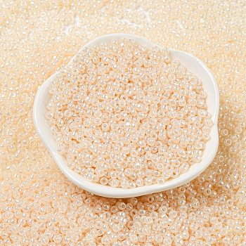 TOHO 8/0 Round Beads, Japanese Seed Beads, (147) Ceylon Light Ivory, 8/0, 3mm, Hole: 1mm, about 222pcs/10g