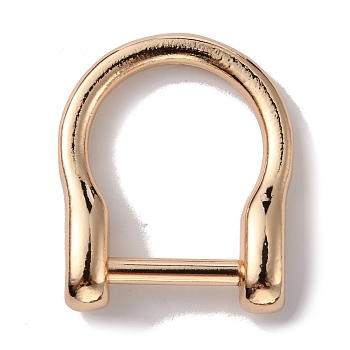 Alloy D-Rings with Screw Shackle, Buckles for Bag Strap Connector, Light Gold, 3x2.5x0.75cm, Inner Diameter: 2.15x1.9cm