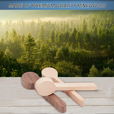 Gorgecraft 4Pcs 2 Style Walnutwood & Beechwood Spoon Mold(DIY-GF0005-08)-6