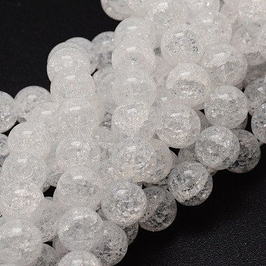 10mm White Round Glass Beads