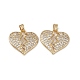 Brass Clear Cubic Zirconia Pendants(KK-E068-VA124-2)-2