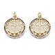 Brass Micro Pave Colorful Cubic Zirconia Pendants(ZIRC-N039-181-NF)-1