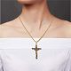 Cross Pendant Necklace with Jesus Crucifix Religious Necklace Sacrosanct Charm Neck Chain Jewelry Gift for Birthday Easter Thanksgiving Day(JN1109C)-4