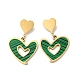 Acrylic Hollow Heart Dangle Stud Earrings(EJEW-E293-06G)-1