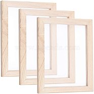 Wooden Paper Making, Papermaking Mould Frame, Screen Tools, for DIY Paper Craft, Rectangle, BurlyWood, 24.9x19x1.2cm(DIY-WH0171-49C)