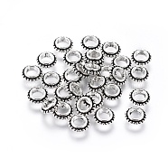 Tibetan Style Alloy Spacer Beads, Donut, Antique Silver, Lead Free & Cadmium Free & Nickel Free, 8x2.5mm, Hole: 4mm(X-LF11067Y-NF)
