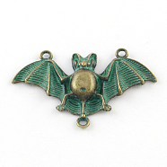Zinc Alloy Pendant, Cadmium Free & Lead Free, Bat, Antique Bronze & Green Patina, 30x48x5mm, Hole: 2mm(PALLOY-R065-006-LF)