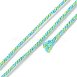 Cotton Cord, Braided Rope, with Paper Reel, for Wall Hanging, Crafts, Gift Wrapping, Colorful, 1.2mm, about 27.34 Yards(25m)/Roll(OCOR-E027-01B-33)