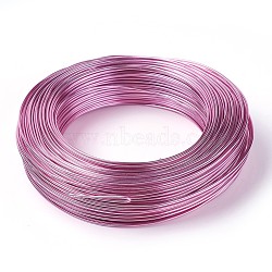 Round Aluminum Wire, Flexible Craft Wire, for Beading Jewelry Doll Craft Making, Hot Pink, 20 Gauge, 0.8mm, 300m/500g(984.2 Feet/500g)(AW-S001-0.8mm-13)