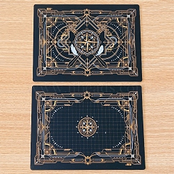 Plastic Cutting Mat, Cutting Board, for Craft Art, Rectangle with Compass Pattern, Black, 22x30cm(WG67524-04)