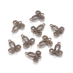 Tibetan Style Alloy Links connectors, Cadmium Free & Nickel Free & Lead Free, Antique Bronze color, about 22mm long, 19mm wide, 2.5mm thick, hole: 2mm(X-MLF9355Y-NF)