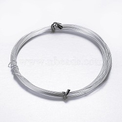 Round Aluminum Wire, Bendable Metal Craft Wire, for DIY Arts and Craft Projects, Gainsboro, 15 Gauge, 1.5mm, 5m/roll(16.4 Feet/roll)(AW-D009-1.5mm-5m-21)