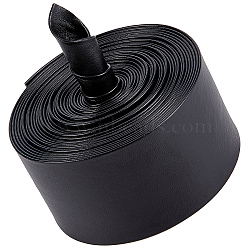 Flat Imitation Leather Cord, Garment Accessories, Black, 50x1mm, about 5.47 Yards(5m)/Bundle(LC-WH0006-02A-01)