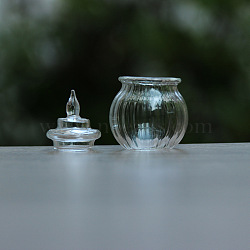 Mini Glass Jar, Micro Landscape Dollhouse Accessories, Pretending Prop Decorations, Clear, 30x47mm(BOTT-PW0011-36D)