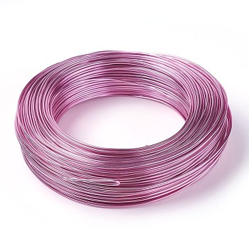 Round Aluminum Wire, Flexible Craft Wire, for Beading Jewelry Doll Craft Making, Hot Pink, 20 Gauge, 0.8mm, 300m/500g(984.2 Feet/500g)