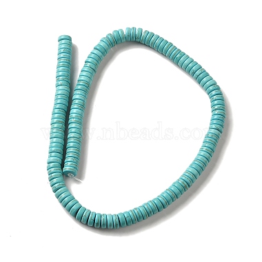 hilos de perlas sintéticas teñidas de turquesa(G-E594-20C)-2