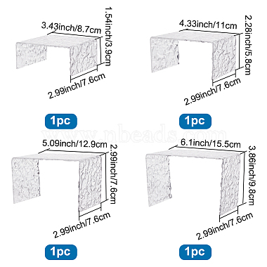 4Pcs Rectangle Acrylic Display Risers(ODIS-WH0038-52)-2