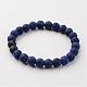 Natural Lapis Lazuli(Dyed & Heated) Beads Stretch Bracelets(BJEW-JB02445-02)-1