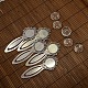 20mm Clear Domed Glass Cabochon Cover for Antique Silver DIY Alloy Portrait Bookmark Making(DIY-X0125-AS-NR)-1